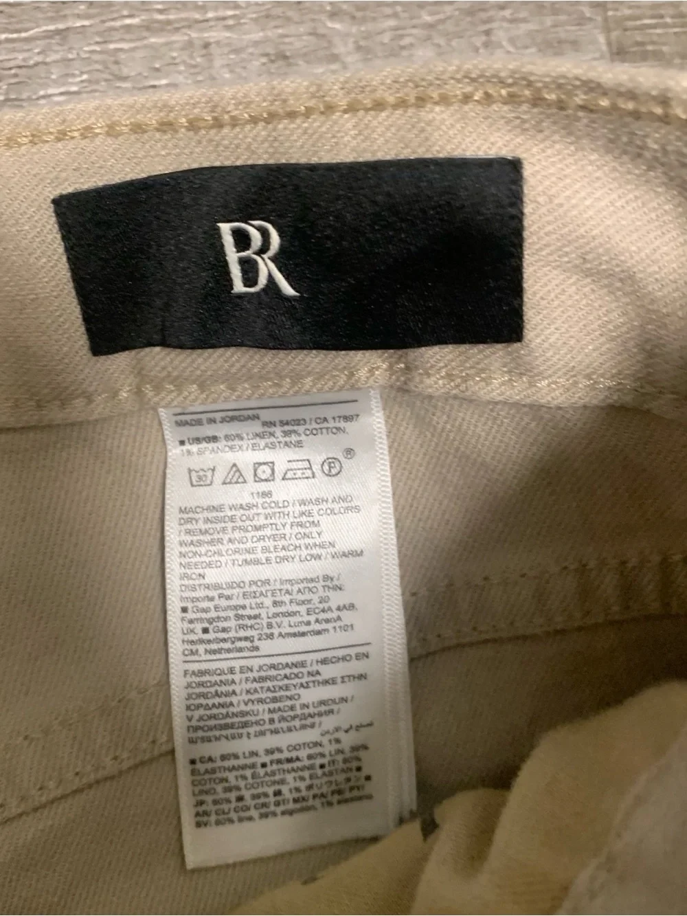 BR Banana Republic Performance Sandstone Slim Pants Mens 30 x 30 Golf Casual